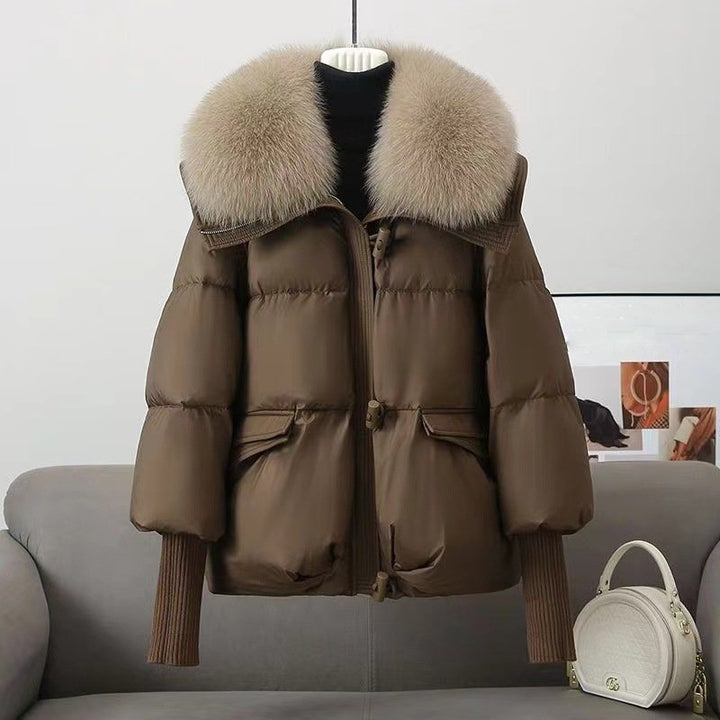 Mirla | Jacka Oversized Fit Stepp Konstpäls Krage Höftlängd-Eva Jonsson