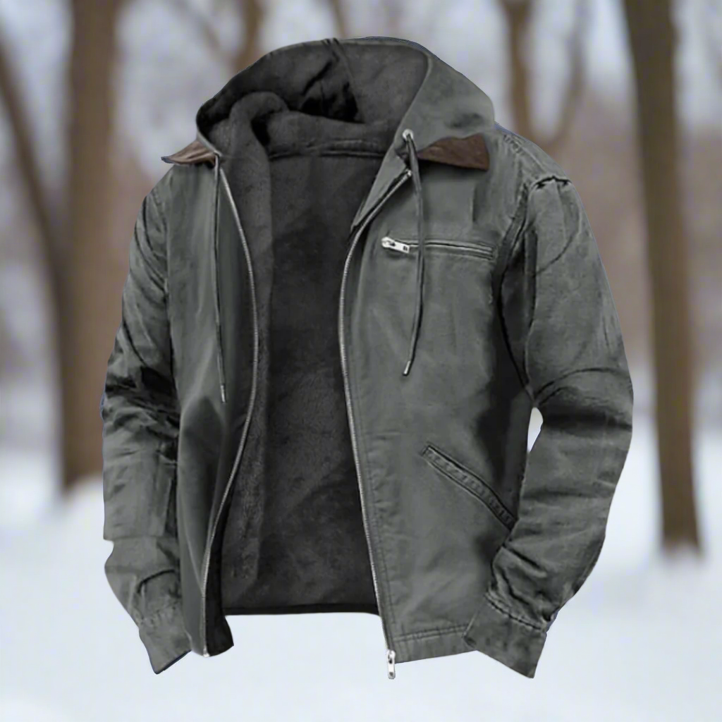 Mirla | Jacka Vindavvisande bomullsblandning Fodrad med huva och dragkedja Avslappnad passform-Eva Jonsson