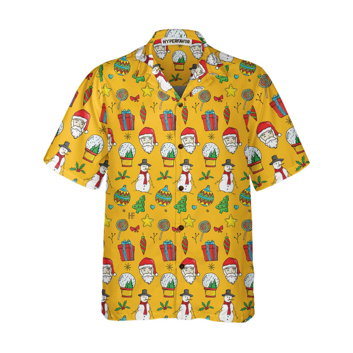 Mirla | Jag Älskar Jul T-Shirt För Män med Julmönster Söt Jul-Hawaii-Skjorta-Eva Jonsson
