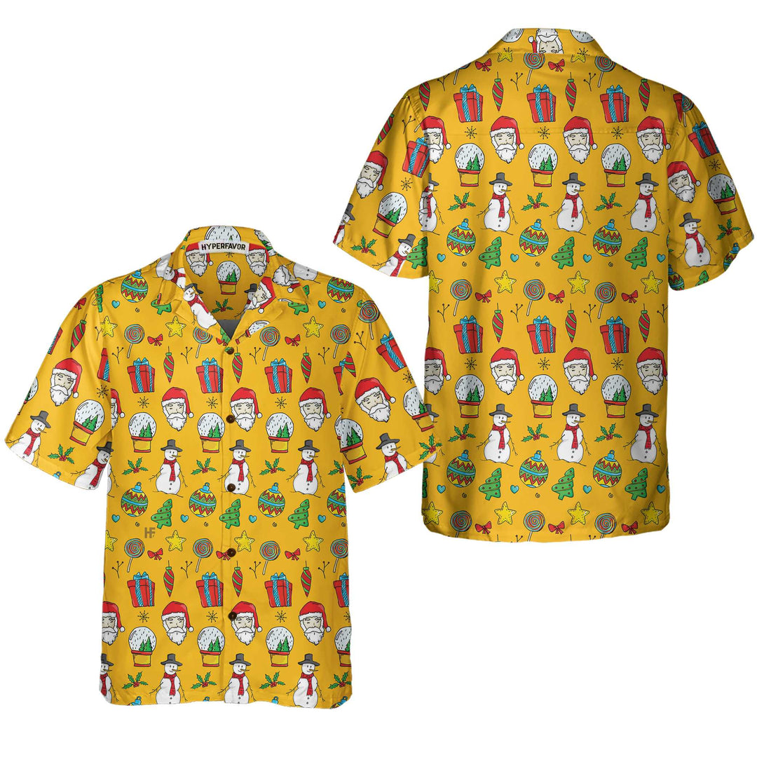 Mirla | Jag Älskar Jul T-Shirt För Män med Julmönster Söt Jul-Hawaii-Skjorta-Eva Jonsson