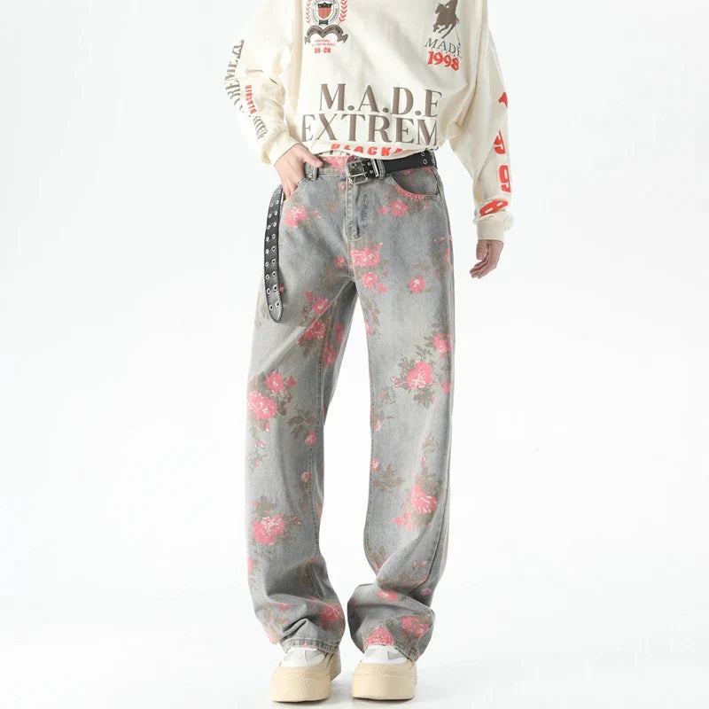 Mirla | Jeans med Blommönster för Herrar-Eva Jonsson