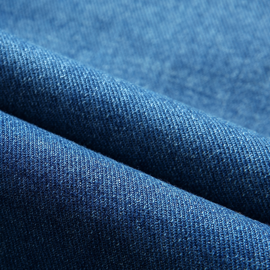 Mirla | Jeansblazer I Denimstil med Enfärgad Knappstängning-Eva Jonsson