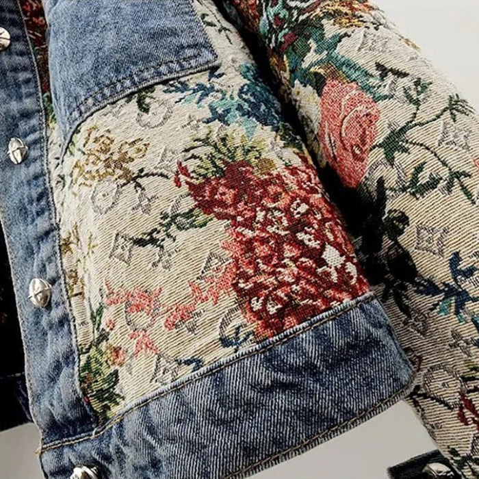 Mirla | Jeansjacka Dam - Miljövänlig 100% Ekologisk Bomull Croppad Design-Eva Jonsson