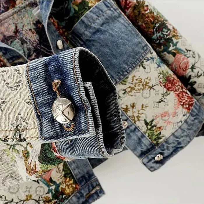 Mirla | Jeansjacka Dam - Miljövänlig 100% Ekologisk Bomull Croppad Design-Eva Jonsson