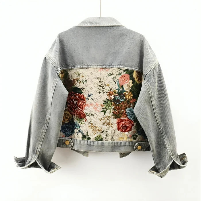 Mirla | Jeansjacka Dam - Miljövänlig 100% Ekologisk Bomull Croppad Design-Eva Jonsson