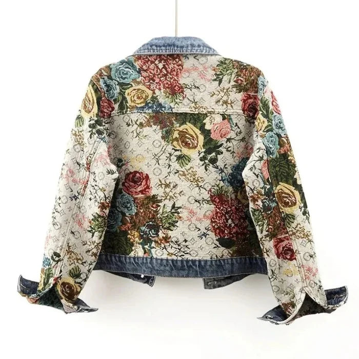 Mirla | Jeansjacka Dam - Miljövänlig 100% Ekologisk Bomull Croppad Design-Eva Jonsson