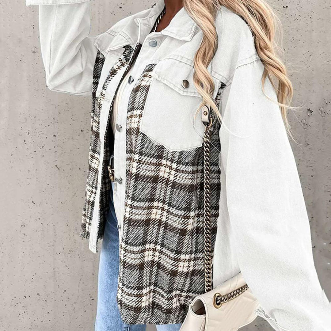 Mirla | Jeansjacka Rutig Dam-Eva Jonsson