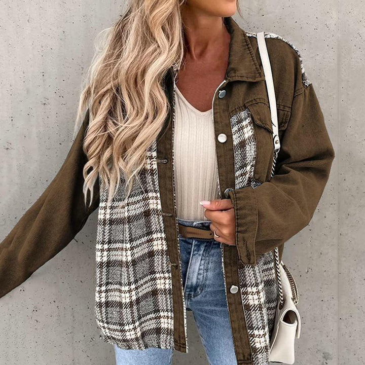 Mirla | Jeansjacka Rutig Dam-Eva Jonsson