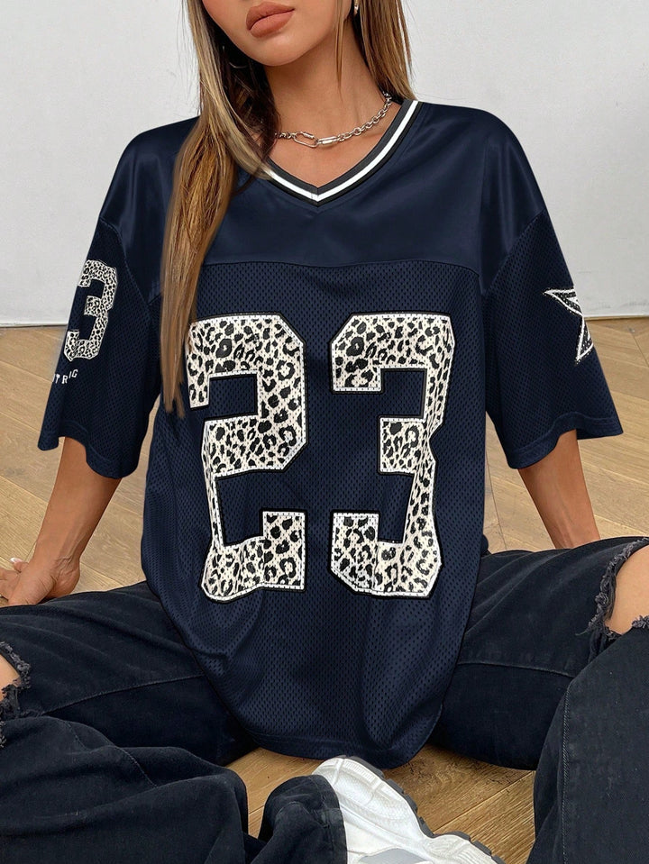 Mirla | Jersey Shirt med djurmönster Sportig, trendig och streetstyle redo-Eva Jonsson