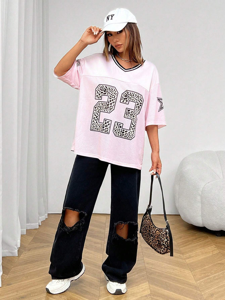 Mirla | Jersey Shirt med djurmönster Sportig, trendig och streetstyle redo-Eva Jonsson