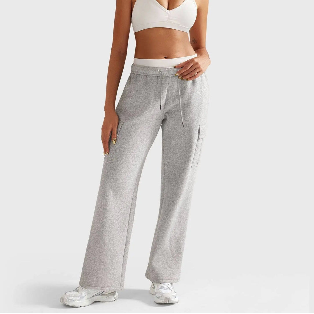 Mirla | Joggingbyxor med Hög Midja och Vid Ben-Eva Jonsson