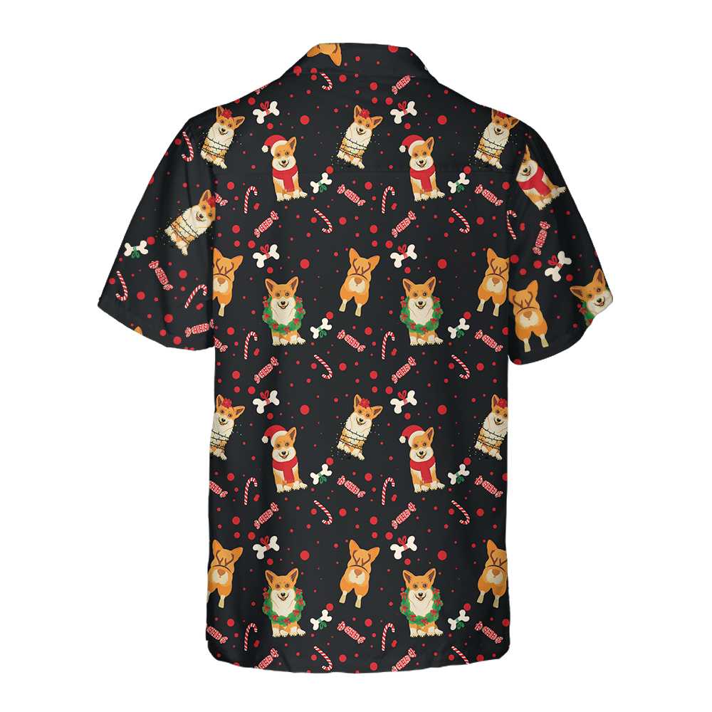 Mirla | Jul-Corgis Hund Hawaii-Skjorta Rolig Hund-Julskjorta Bästa Presenten Till Julen-Eva Jonsson