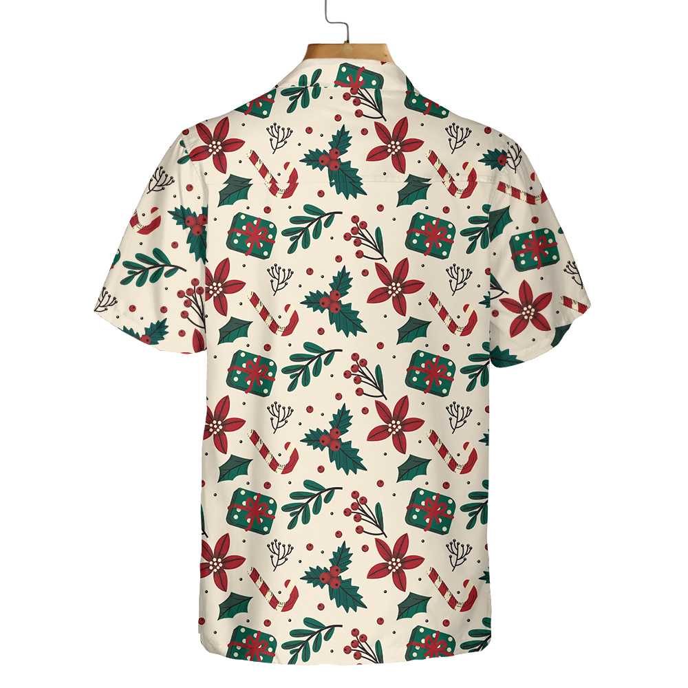 Mirla | Jul Element Sömlöst Mönster Hawaiian Skjorta Vintage Jul Skjorta Unik Gåva För Julen-Eva Jonsson