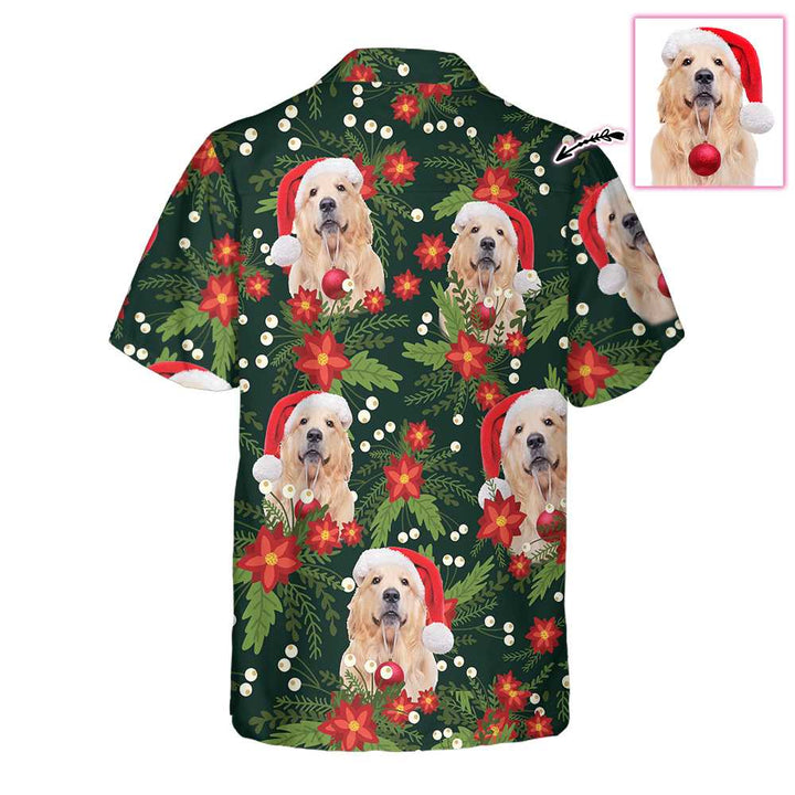 Mirla | Jul Golden Retriever Anpassad Hawaii-Skjorta Roligt Golden Retriever T-Shirt Personligt Julklapp-Eva Jonsson