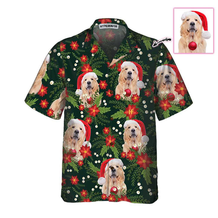 Mirla | Jul Golden Retriever Anpassad Hawaii-Skjorta Roligt Golden Retriever T-Shirt Personligt Julklapp-Eva Jonsson