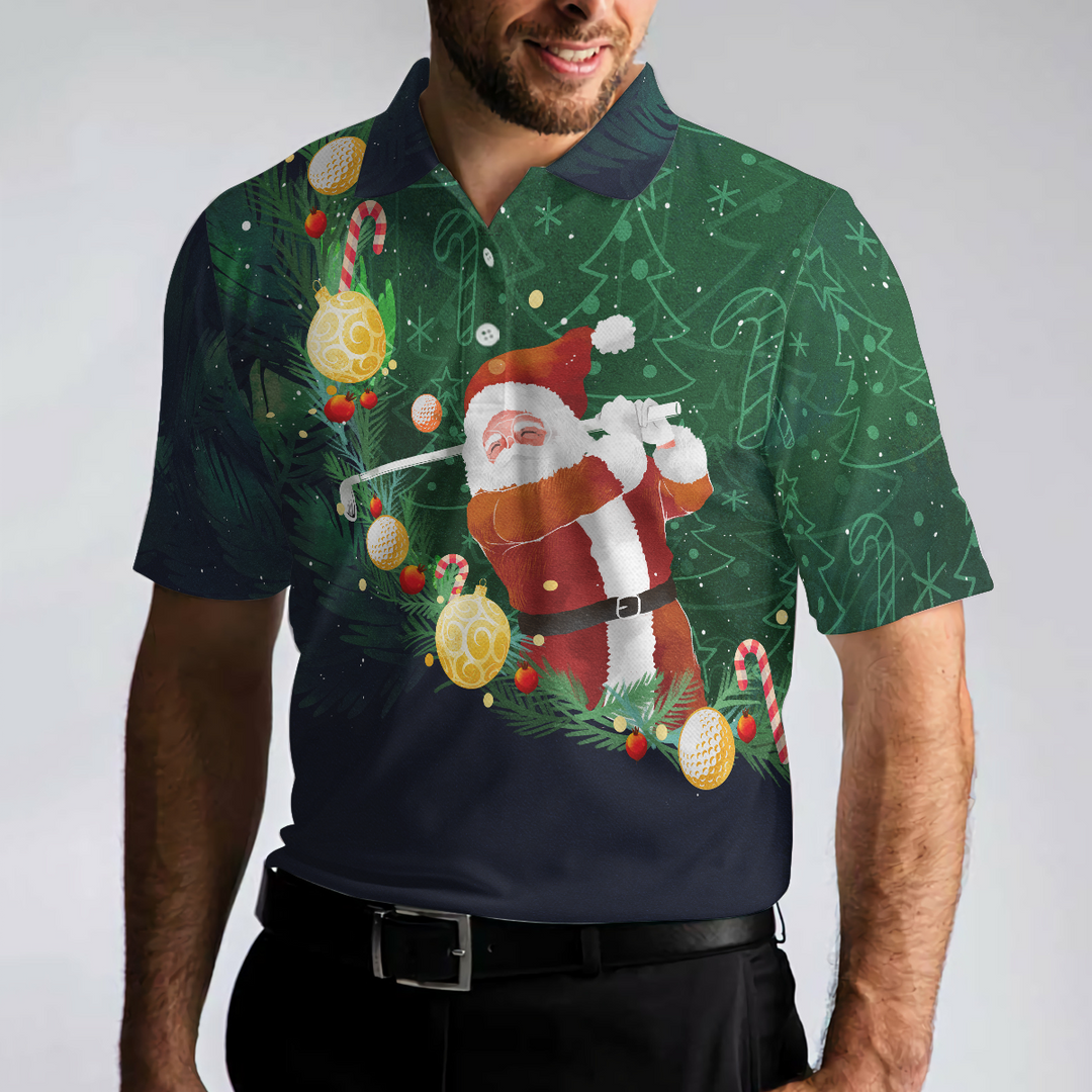 Mirla | Jul Golf Poloshirts - Herr Golf Poloshirts Kort Ärm - Santa Golfspel Mönster T-Shirt - Jul T-Shirt Presentidé För Män-Eva Jonsson