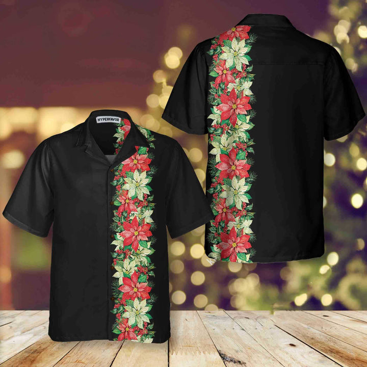 Mirla | Jul-Kvarts-Blommor och Stålbär Jul-Hawaiianskjorta Floral Jul-Hawaiianskjorta-Eva Jonsson