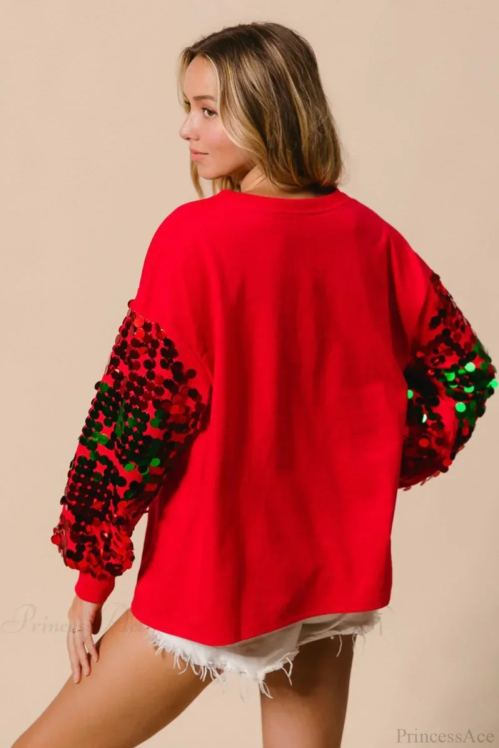Mirla | Jul Pärlor Långärmad Avslappnad Sweatshirt-Eva Jonsson
