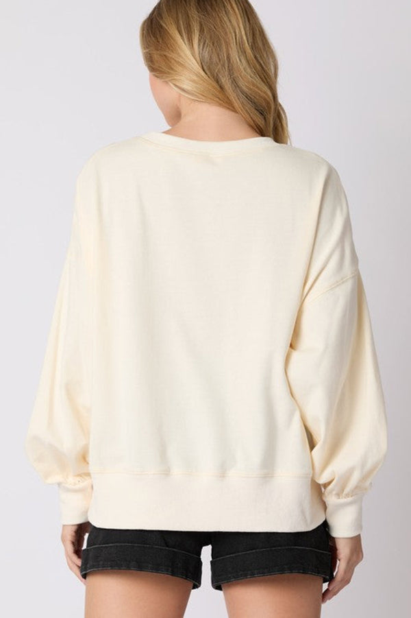 Mirla | Jul Pepparkaksman Paillette Avslappnad Långärmad Sweatshirt-Eva Jonsson