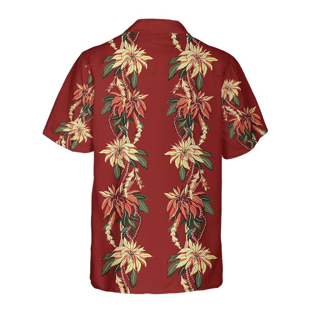 Mirla | Jul-Poinsettia-Hawaiian Shirt Vintage-Christmas Shirt Best Christmas Gift Ideas-Eva Jonsson