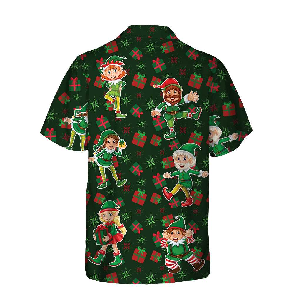 Mirla | Julälva Party Hawaii Shirt Rolig Älv Julskjorta Bästa Julklappsidén-Eva Jonsson