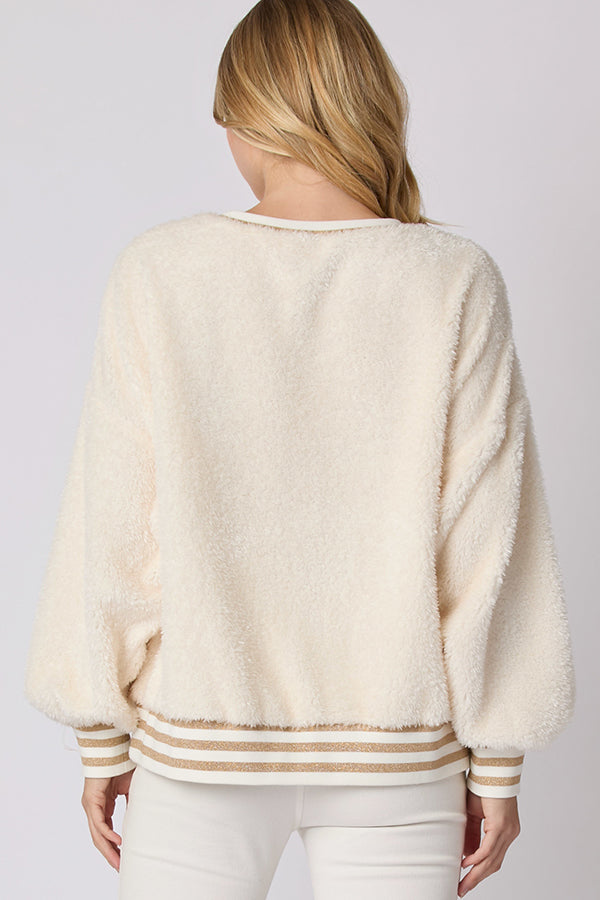 Mirla | Julbokstäver Strass Långärmad Rundhals Sweatshirt-Eva Jonsson