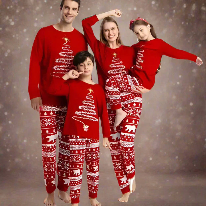 Mirla | Julfamilj Matchande Pyjamas Set Röd-Eva Jonsson