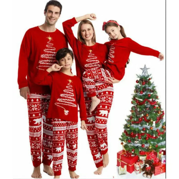 Mirla | Julfamilj Matchande Pyjamas Set Röd-Eva Jonsson