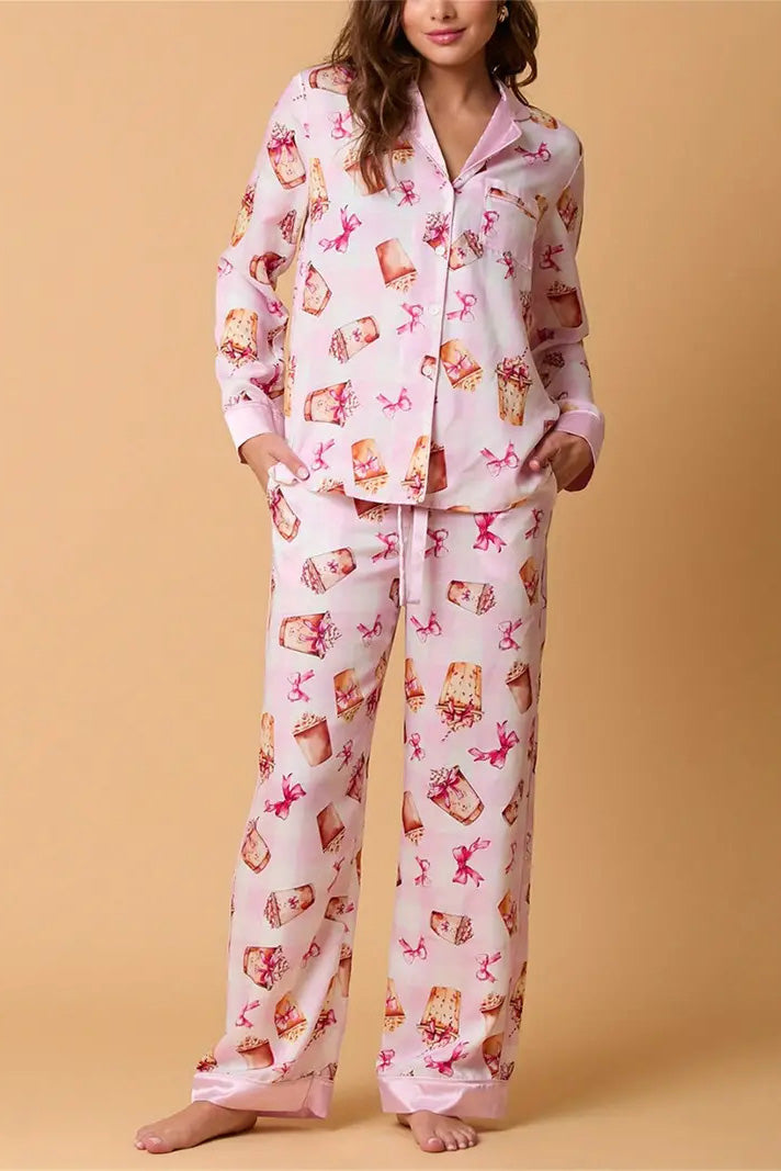 Mirla | Julfestlig Randig Pyjamas Set-Eva Jonsson