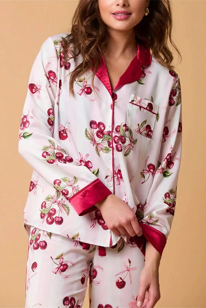 Mirla | Julfestlig Randig Pyjamas Set-Eva Jonsson