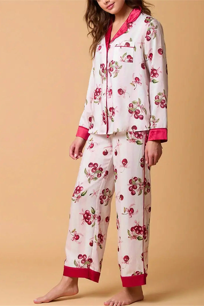 Mirla | Julfestlig Randig Pyjamas Set-Eva Jonsson