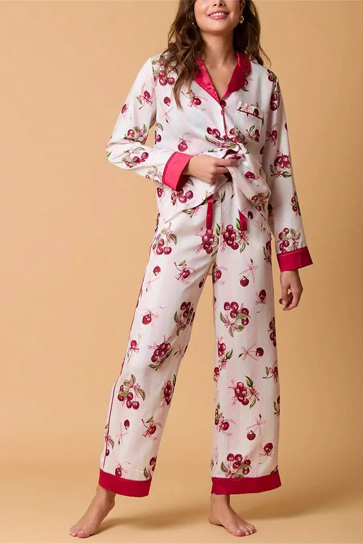 Mirla | Julfestlig Randig Pyjamas Set-Eva Jonsson