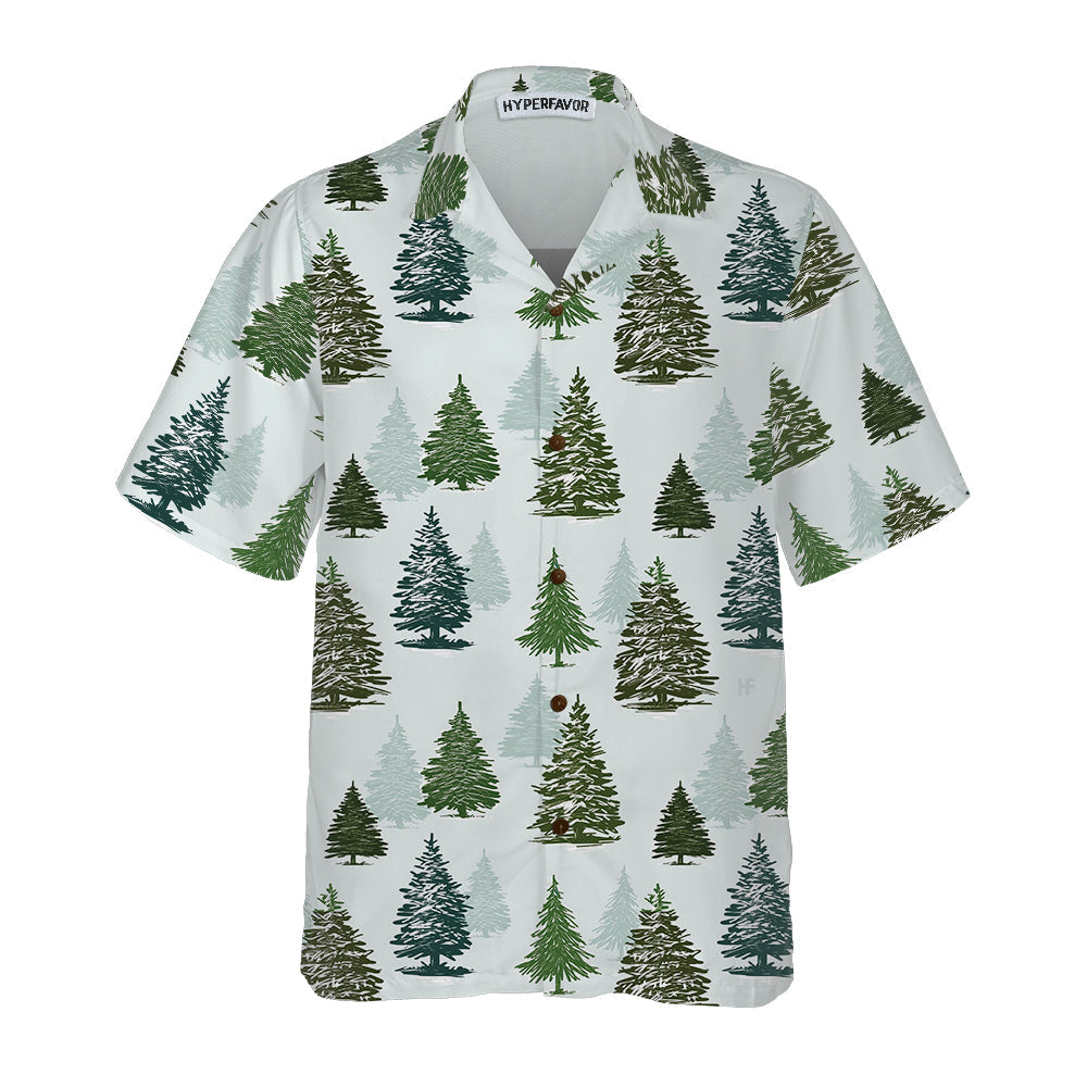 Mirla | Julgran-Mönster-Skorta För Herr Jul-Hawaiiskjorta-Eva Jonsson