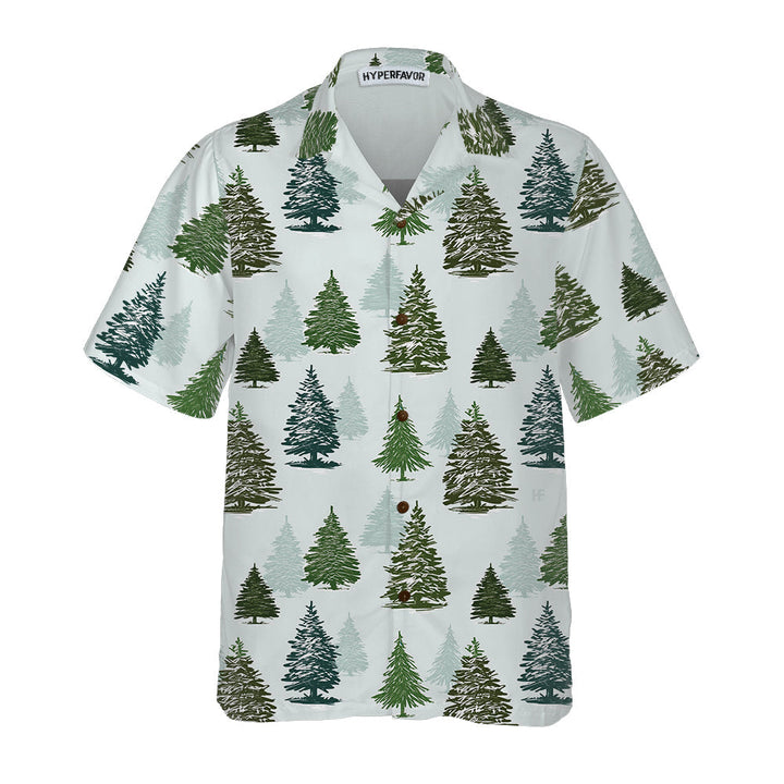 Mirla | Julgran-Mönster-Skorta För Herr Jul-Hawaiiskjorta-Eva Jonsson