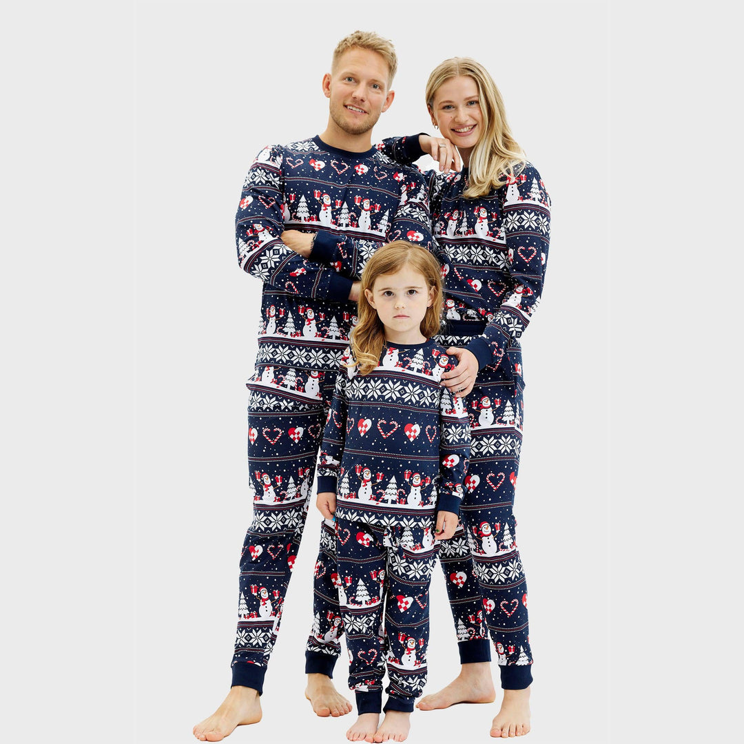 Mirla | Julhjärta Julpyjamas Marinblå Herrar-Eva Jonsson