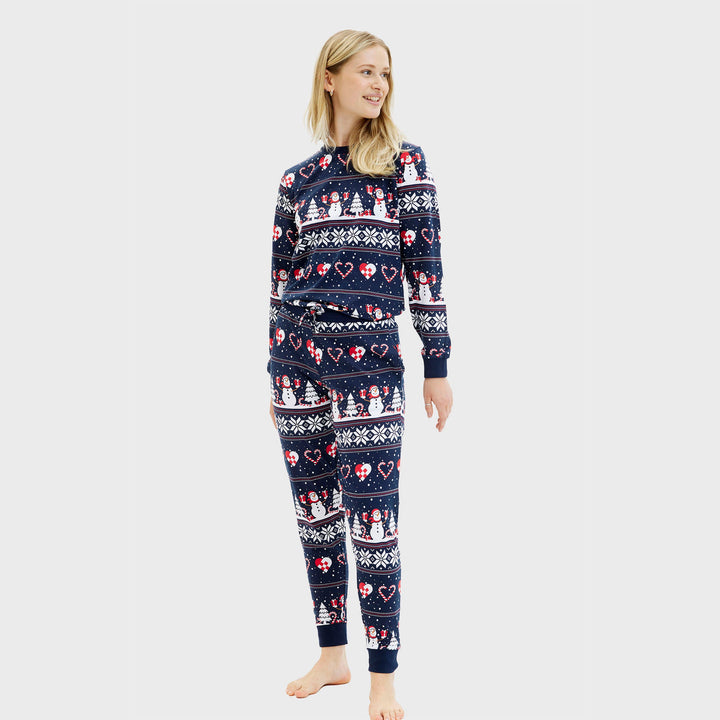 Mirla | Julhjärta Julpyjamas Navy Dam-Eva Jonsson