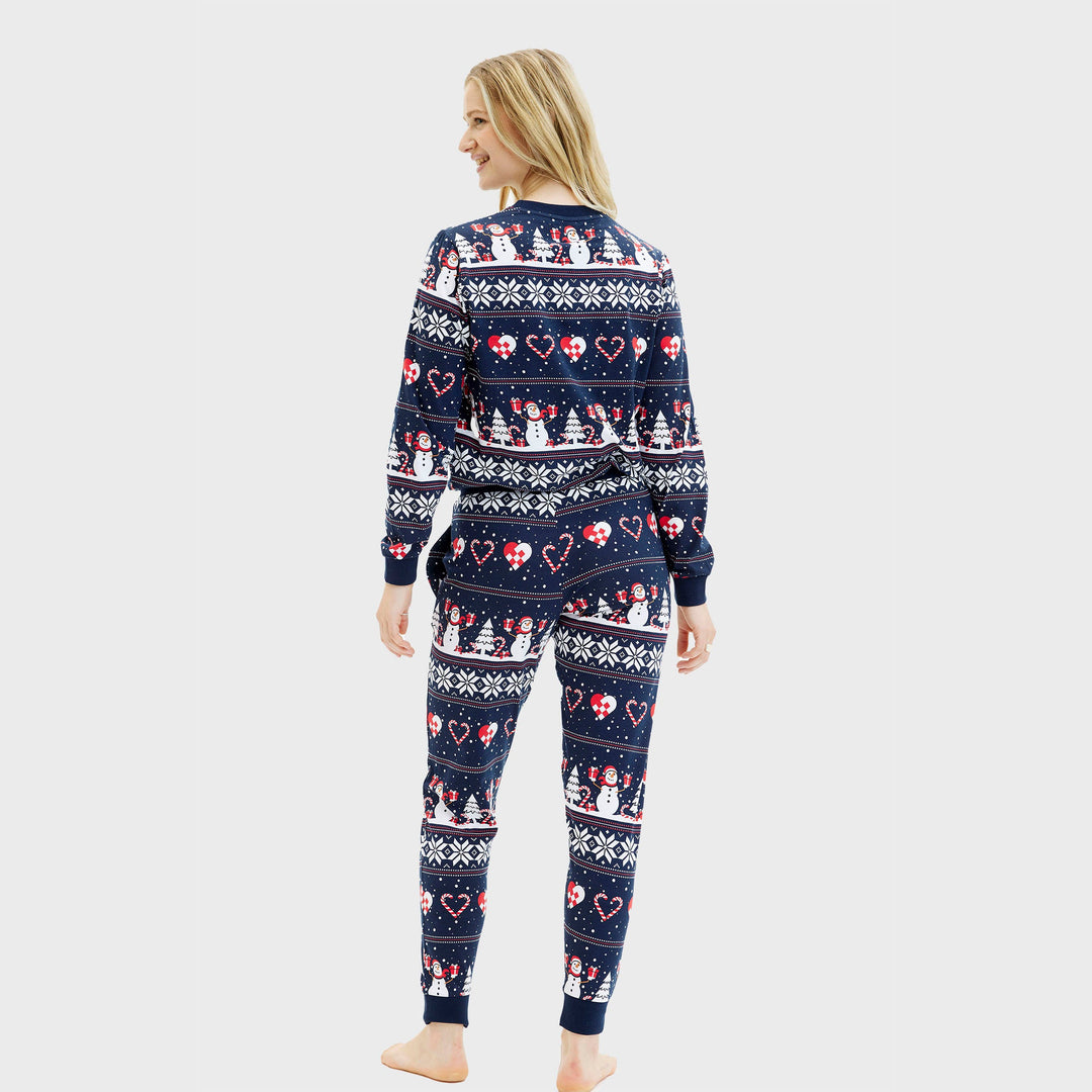 Mirla | Julhjärta Julpyjamas Navy Dam-Eva Jonsson