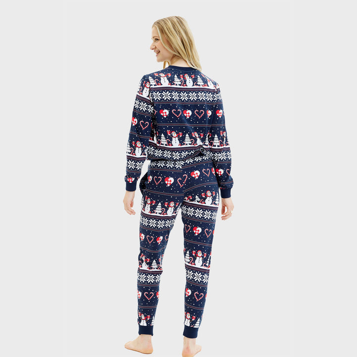 Mirla | Julhjärta Julpyjamas Navy Dam-Eva Jonsson