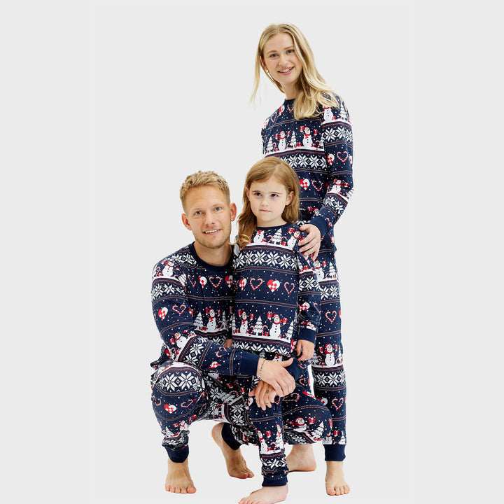 Mirla | Julhjärta Julpyjamas Navy Dam-Eva Jonsson