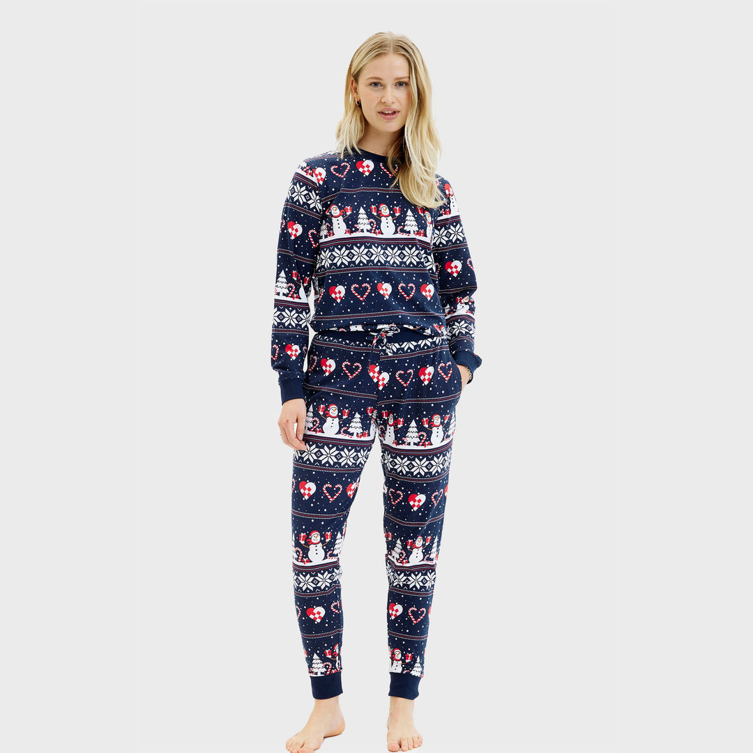 Mirla | Julhjärta Julpyjamas Navy Dam-Eva Jonsson