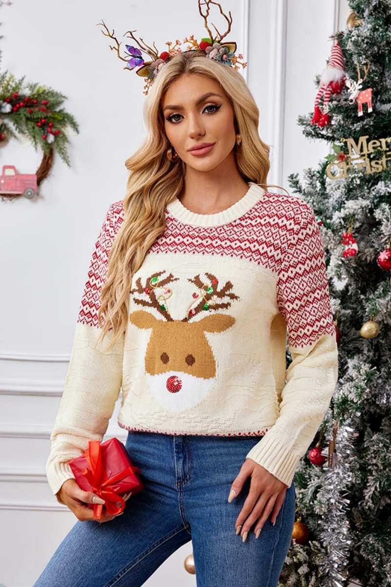 Mirla | Juli Round Neck Embroidered Knitted Sweater-Eva Jonsson
