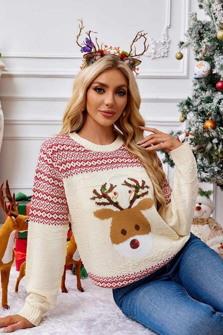 Mirla | Juli Round Neck Embroidered Knitted Sweater-Eva Jonsson