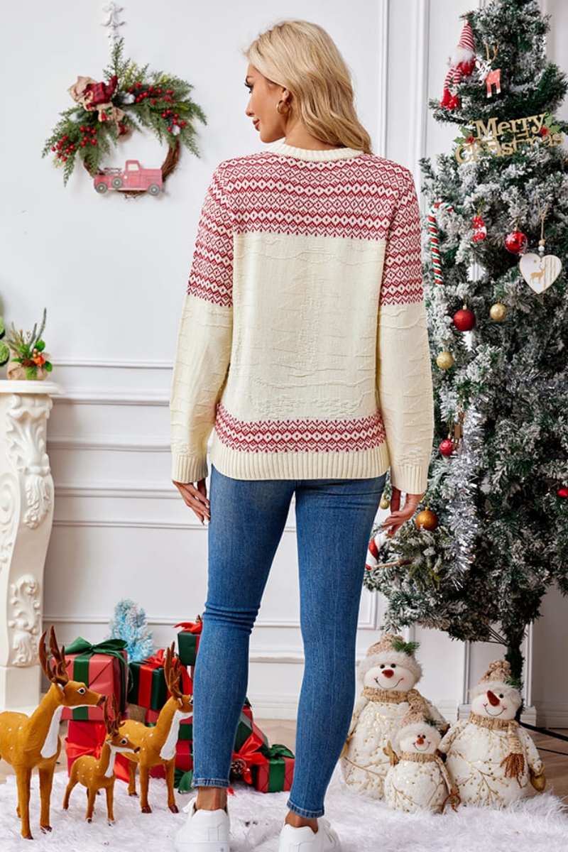 Mirla | Juli Round Neck Embroidered Knitted Sweater-Eva Jonsson