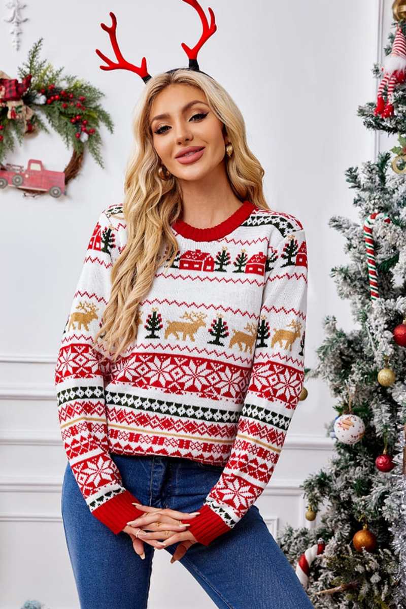 Mirla | Juli Round Neck Embroidered Knitted Sweater-Eva Jonsson
