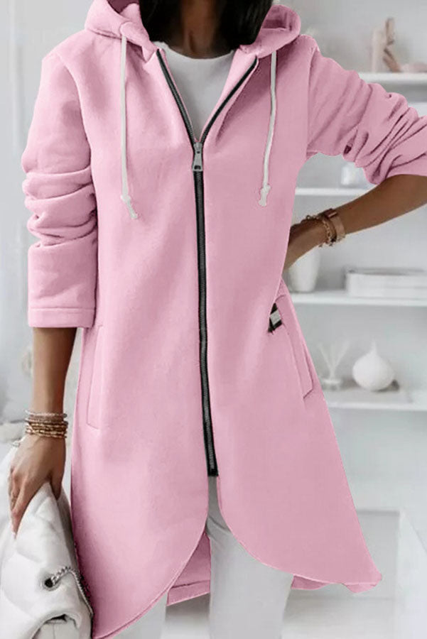 Mirla | Juliana Enfärgad Dragkedja Hoodie Kappa-Eva Jonsson