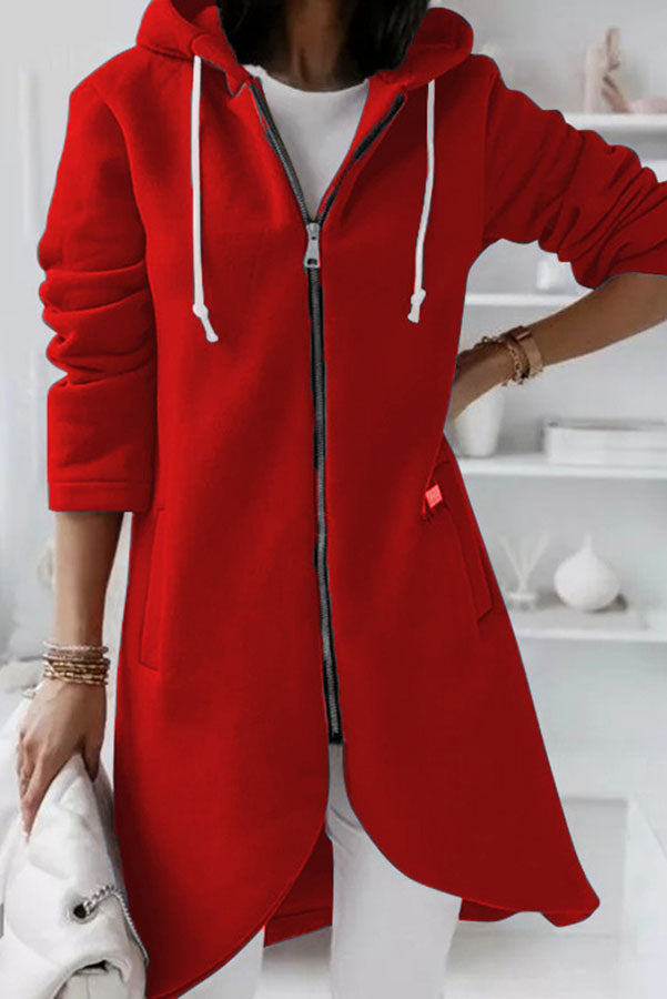 Mirla | Juliana Enfärgad Dragkedja Hoodie Kappa-Eva Jonsson