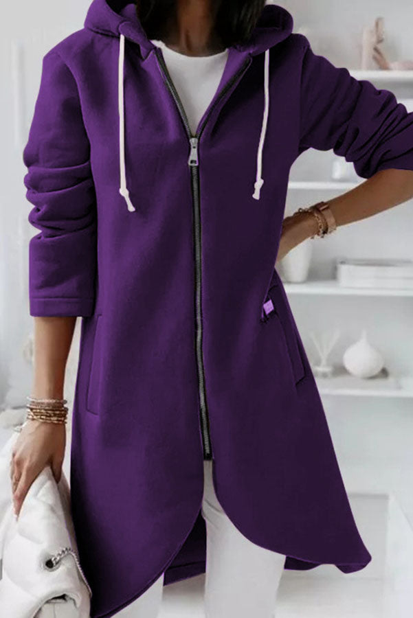 Mirla | Juliana Enfärgad Dragkedja Hoodie Kappa-Eva Jonsson