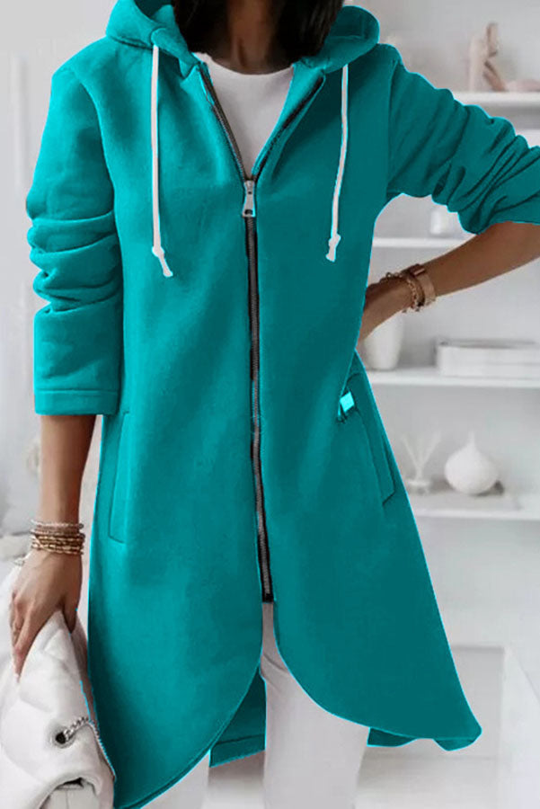 Mirla | Juliana Enfärgad Dragkedja Hoodie Kappa-Eva Jonsson