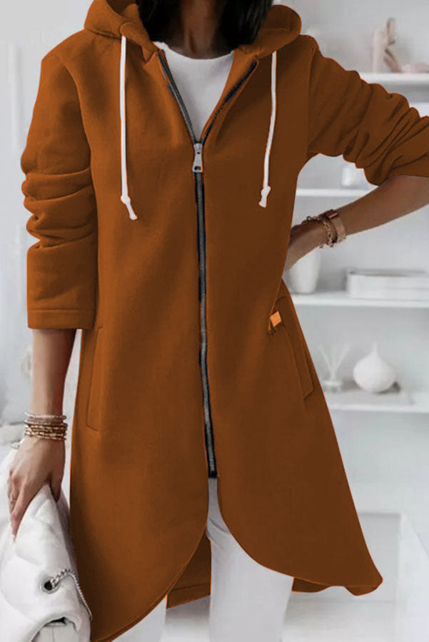 Mirla | Juliana Enfärgad Dragkedja Hoodie Kappa-Eva Jonsson