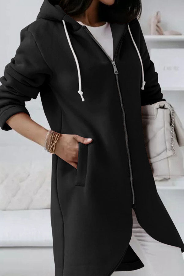Mirla | Juliana Enfärgad Dragkedja Hoodie Kappa-Eva Jonsson
